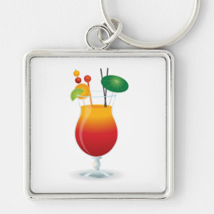 COCKTAIL GLASS KEYCHAIN