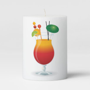COCKTAIL GLASS PILLAR CANDLE