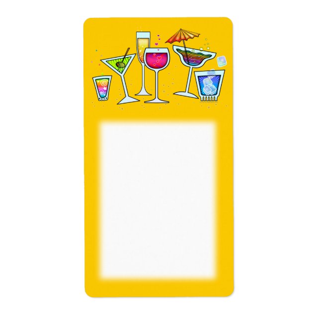COCKTAIL GLASSES AVERY LABEL (Front)