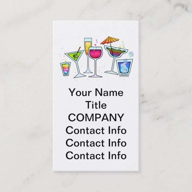 COCKTAIL GLASSES BUSINESS CARD (Front)