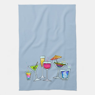 COCKTAIL GLASSES KITCHEN - BATH - BAR TOWEL