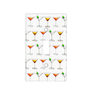 Cocktail Glasses Mixed Bar Drinks Martini Cosmo Light Switch Cover
