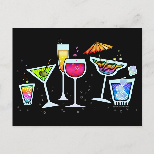 COCKTAIL GLASSES POSTCARD (Front)
