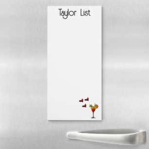 cocktail Grocery Shopping List  Magnetic Notepad