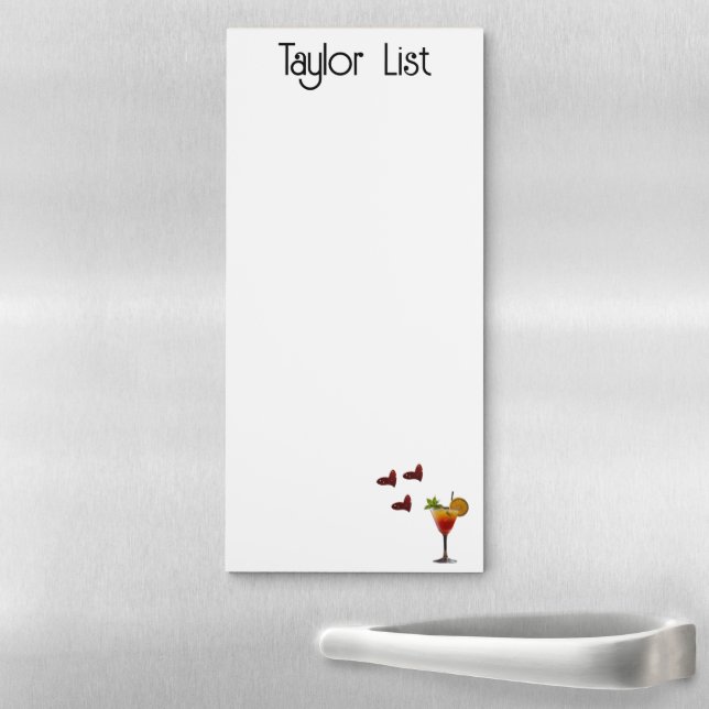 cocktail Grocery Shopping List  Magnetic Notepad (In Situ)