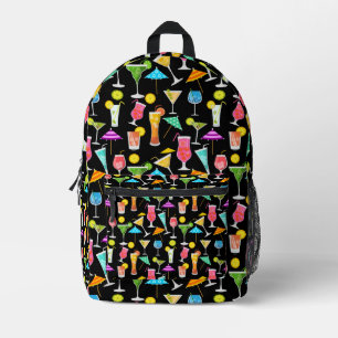 Cocktail Happy Hour Party Time Pattern Printed Backpack