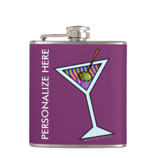 COCKTAIL HIP FLASK - MARTINI DESIGN