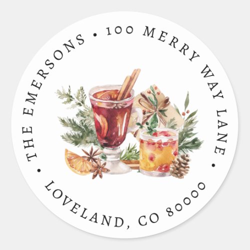 Cocktail Holiday Classic Round Sticker