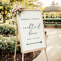 Cocktail Hour Elegant Calligraphy Wedding modern