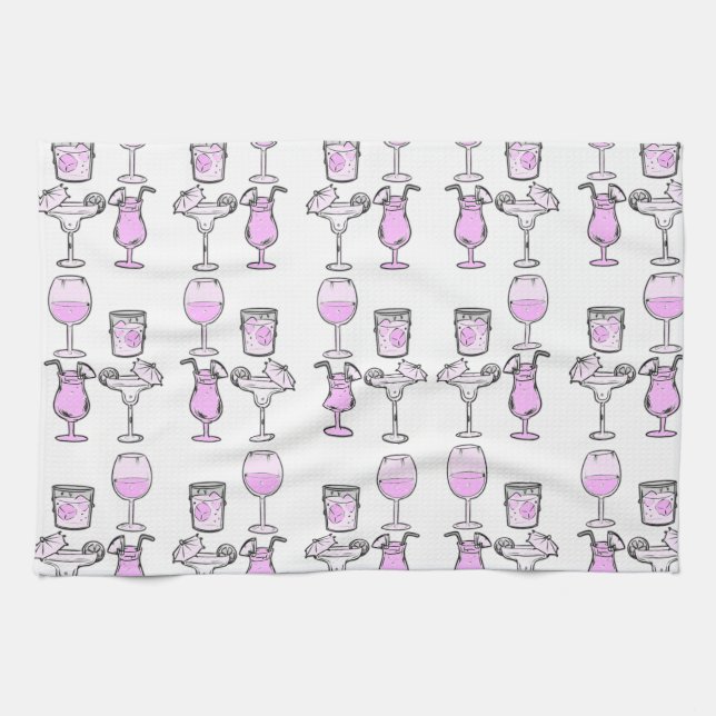 Cocktail Hour Kitchen Towel (Horizontal)