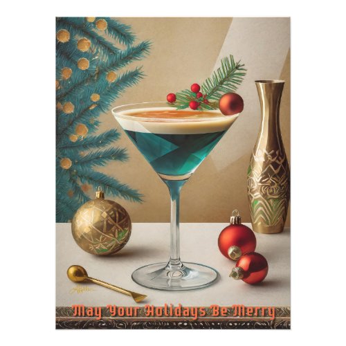 Cocktail Hour _ May Your Holidays Be Merry Photo Print