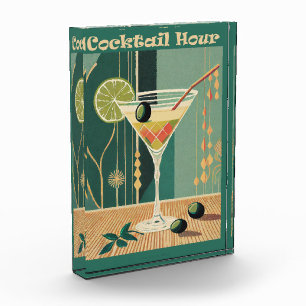 Cocktail Hour Mid Century Design Acrylic Award