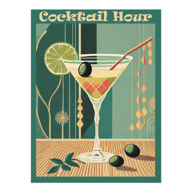 Cocktail Hour Mid Century Design Photo Print (Front)