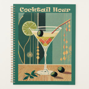 Cocktail Hour Mid Century Modern Martini Planner