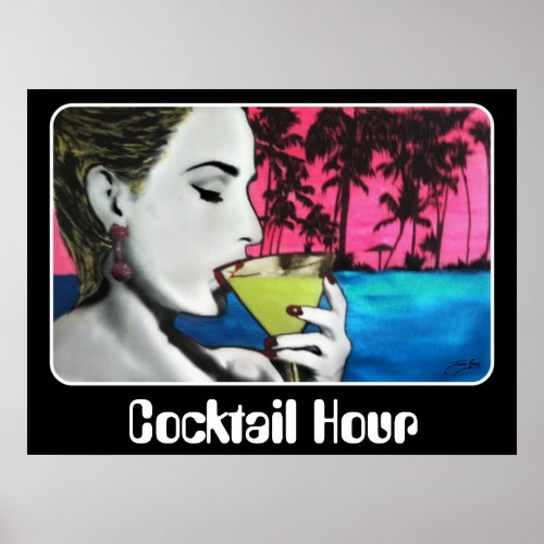 Cocktail Hour on a Poster