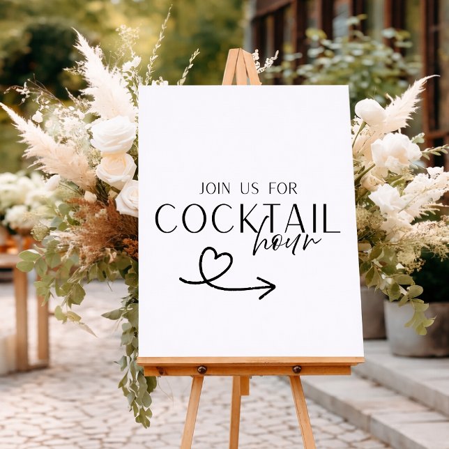 Cocktail Hour Wedding Sign Printable – Elegant  (Creator Uploaded)