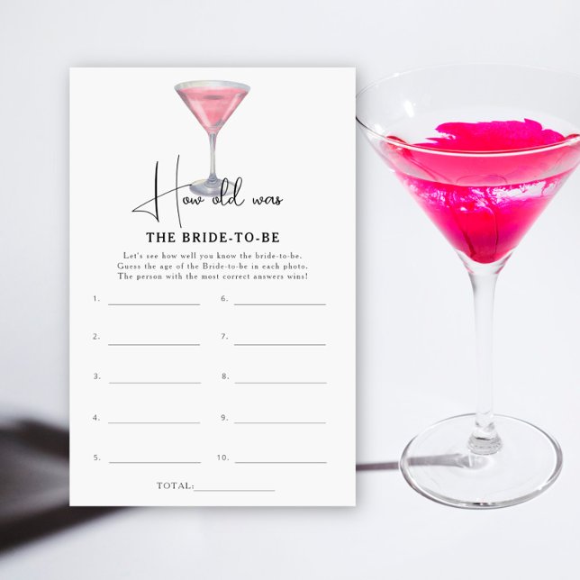 Cocktail How old was the bride to be game (Creator Uploaded)