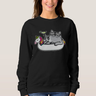 Cocktail I Pool I Unicorn I Summer I  Cat Sweatshirt