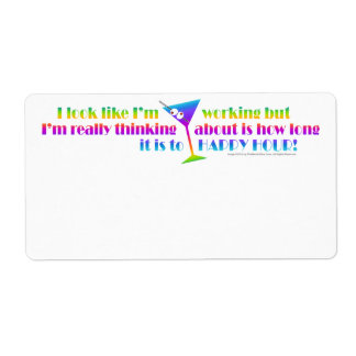Cocktail Labels - How Long to Happy Hour