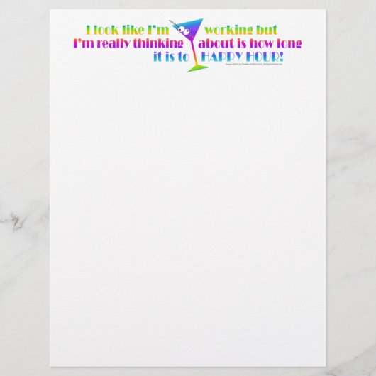 Cocktail Letterhead - How Long to Happy Hour (Front)
