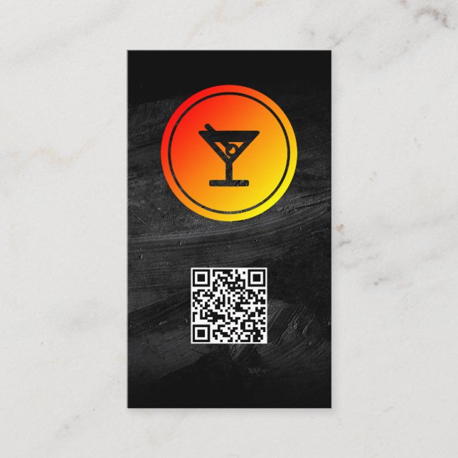 Cocktail Logo | Restaurant | Bar Business Card (Front)