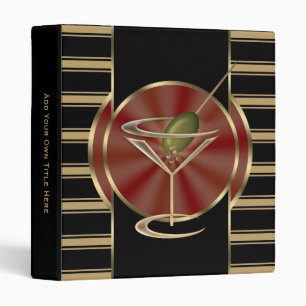 Cocktail Lounge 3 Ring Binder