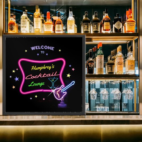 Cocktail Lounge customizable Framed Art