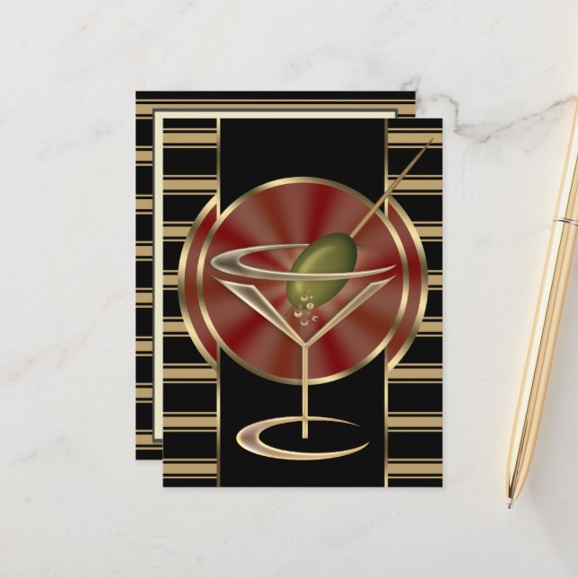 Cocktail Lounge Postcard (Front/Back In Situ)