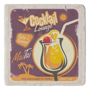 Cocktail Lounge Poster Trivet
