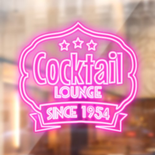 Cocktail lounge retro vintage neon sign liquor bar