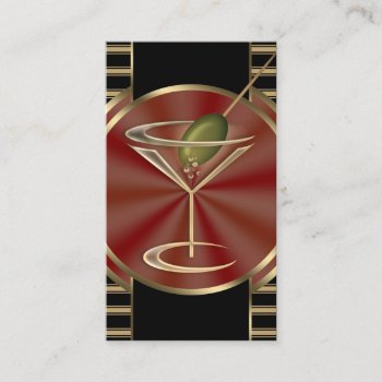 Cocktail Lounge Social Profile Calling Card by LaBoutiqueEclectique at Zazzle