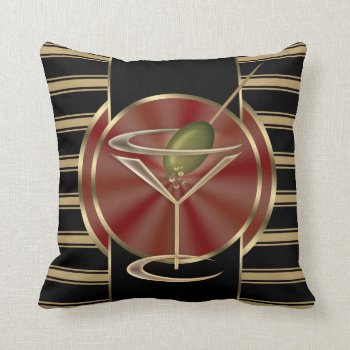 Cocktail Lounge Throw Pillow by LaBoutiqueEclectique at Zazzle