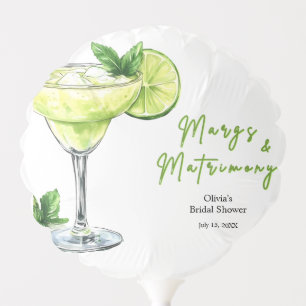 Cocktail Margs and Matrimony Bridal Shower Balloon