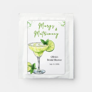 Cocktail Margs and Matrimony Bridal Shower Tea Bag Drink Mix