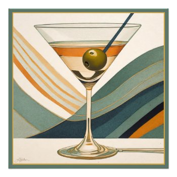 Cocktail Martini Mid Century Design Photo Print by leehillerloveadvice at Zazzle