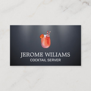 Cocktail Mix Dim Lit Background Business Card