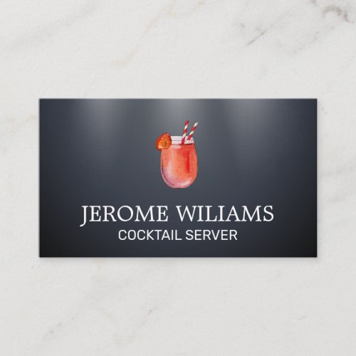 Cocktail Mix  Dim Lit Background Business Card