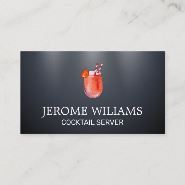 Cocktail Mix | Dim Lit Background Business Card (Front)