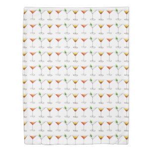 Cocktail Mixed Drink Martini Manhattan Cosmo Glass Duvet Cover