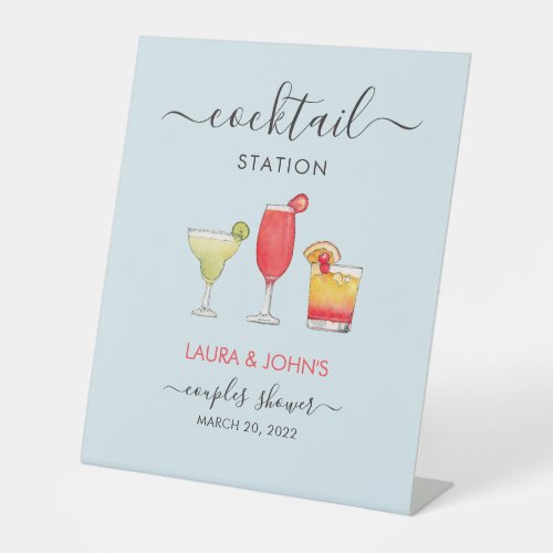 Cocktail mixed drinks Cocktail station Shower Pedestal Sign