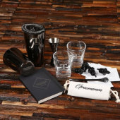 Cocktail Mixing Set with Engraved Rocks Glasses (Front)