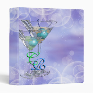 Cocktail monogram summer recipe binder