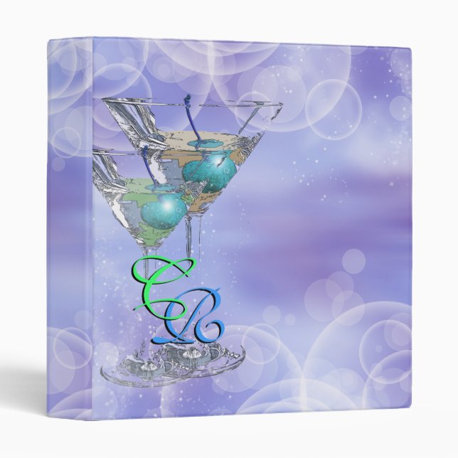 Cocktail monogram summer recipe binder (Front/Spine)