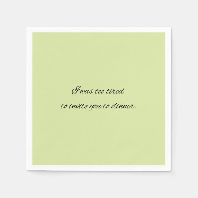 Cocktail napkin funny lime green party (Front)