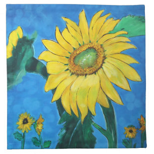 Cocktail Napkin - Sunflower Design