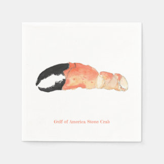 Cocktail Napkin with Stone Crab Motif