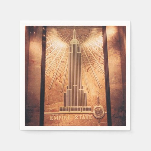 Cocktail Napkins with Empire State Building