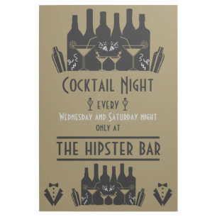 Cocktail Night Bar Pub Gallery Wrap