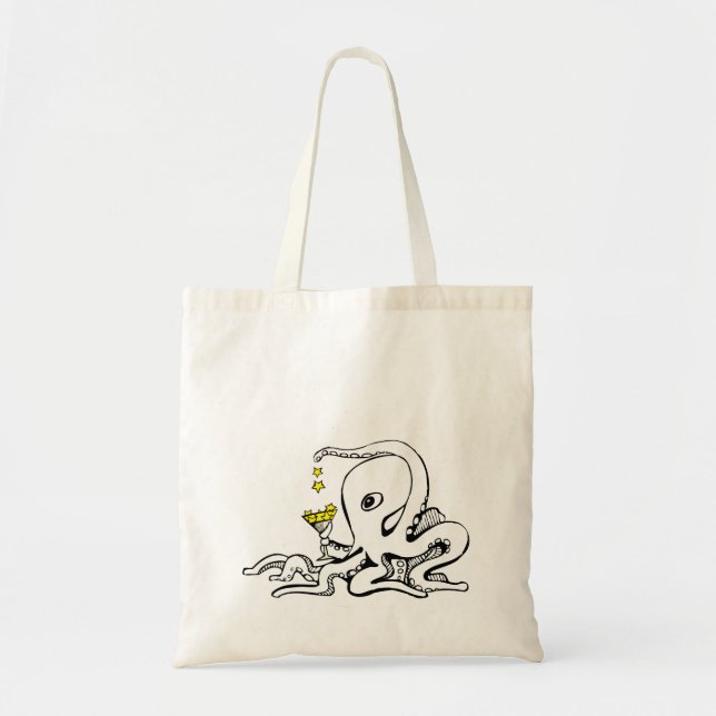 Cocktail Octopus Tote Bag (Front)