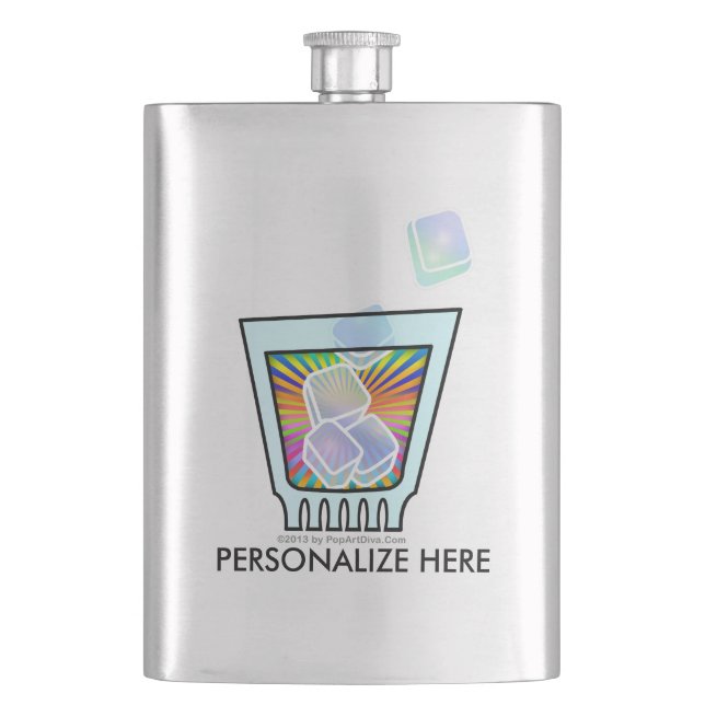 COCKTAIL - OLD FASHIONED - ROCKS GLASS HIP FLASK (Front)